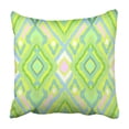 thumbnail image 1 of RYLABLUE Blue Bohemian Green Ikat Design Diamond Abstract Boho Classic Damask Ethnic Geo Pillowcase Cover 20x20 inch, 1 of 1