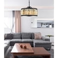thumbnail image 3 of Chelsea 8 light Matte Black Chandelier Golden Teak (Smoky) Royal Cut Crystal, 3 of 9