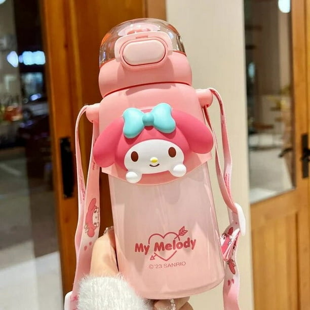 Girl Straw Kettle Crossbody Stainless Steel Kawaii 500ml Sanrio