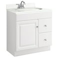 thumbnail image 4 of Design House Solid Wood Wyndham 30" Ready to Assemble 1-Door 2-Drawer Bath Vanity Cabinet, White, 4 of 14