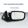 thumbnail image 3 of Power Mirror Front Passenger Side Gloss Black Fit for Honda Accord 2003-2007 3-Pin Manual Folding, 3 of 9