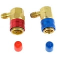 thumbnail image 2 of 2pcs Quick Coupler Adapter Professional Air Conditioning Coupler Adapter Sturdy AC High and Low Auto Fitting Coupler Connector Replacement for Car Air Conditioner, 2 of 11