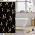 thumbnail image 3 of Manfei Minimalst Duck Camo Shower Curtain 72Wx78L, Vintage Camouflage Bath Curtain, Black Tan, 3 of 5
