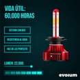 thumbnail image 2 of Luces Led para Auto - EVOLUM - Modelo Máster 22,000 lúmenes - Resistencia al Agua - Haz de luz Perfecto (H7), 2 of 9