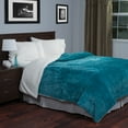thumbnail image 3 of Lavish Home Floral Etched Fleece Blanket with Sherpa, 3 of 5