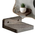 thumbnail image 2 of CSSJKYJ 4 Pack Small Floating Shelves, 5x5 Inches Wall Shelf, Rustic Wood Small Wall Mounted Shelves for Bedroom, Living Room, Kitchen, Bathroom Decor (Brown), 2 of 7