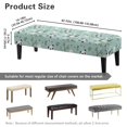 thumbnail image 7 of Whosucclay Panda Bamboo Heart Print Stretch Bench Cover, Anti Dust Dining Bench Slipcover Universal Bench Seat Cushion Covers Wear Resistant Bench Protectors for Bedroom, Kitchen, 7 of 7