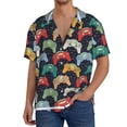 thumbnail image 1 of Fotbe Retro Video Game Camisa Estampada de Manga Corta para Hombre, Casual de Verano, Estilo Playero, Sin Arrugas-3X-Large, 1 of 5