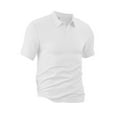 thumbnail image 2 of Ramiter Mens Polo Shirts Mens Polo Shirts Performance Short Sleeve Tactical Shirts Athletic Golf Shirt for Men Daily Casual Collared T-Shirt White,XL, 2 of 4