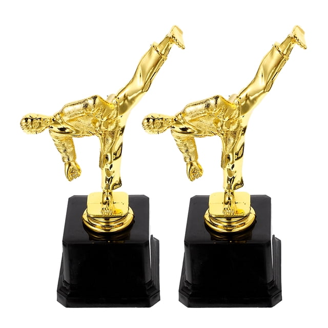 CIMAXIC trophy decor 2pcs Competition Trophy Martial Move Trophy Model Party Trophy Cup Ceremony Competition Trophy,7.87"X2.76"X0.79"