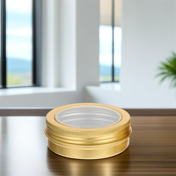 USHOBE 5Pcs Small Tin Containers Golden Square For Diy Handmade Candles And Christmas