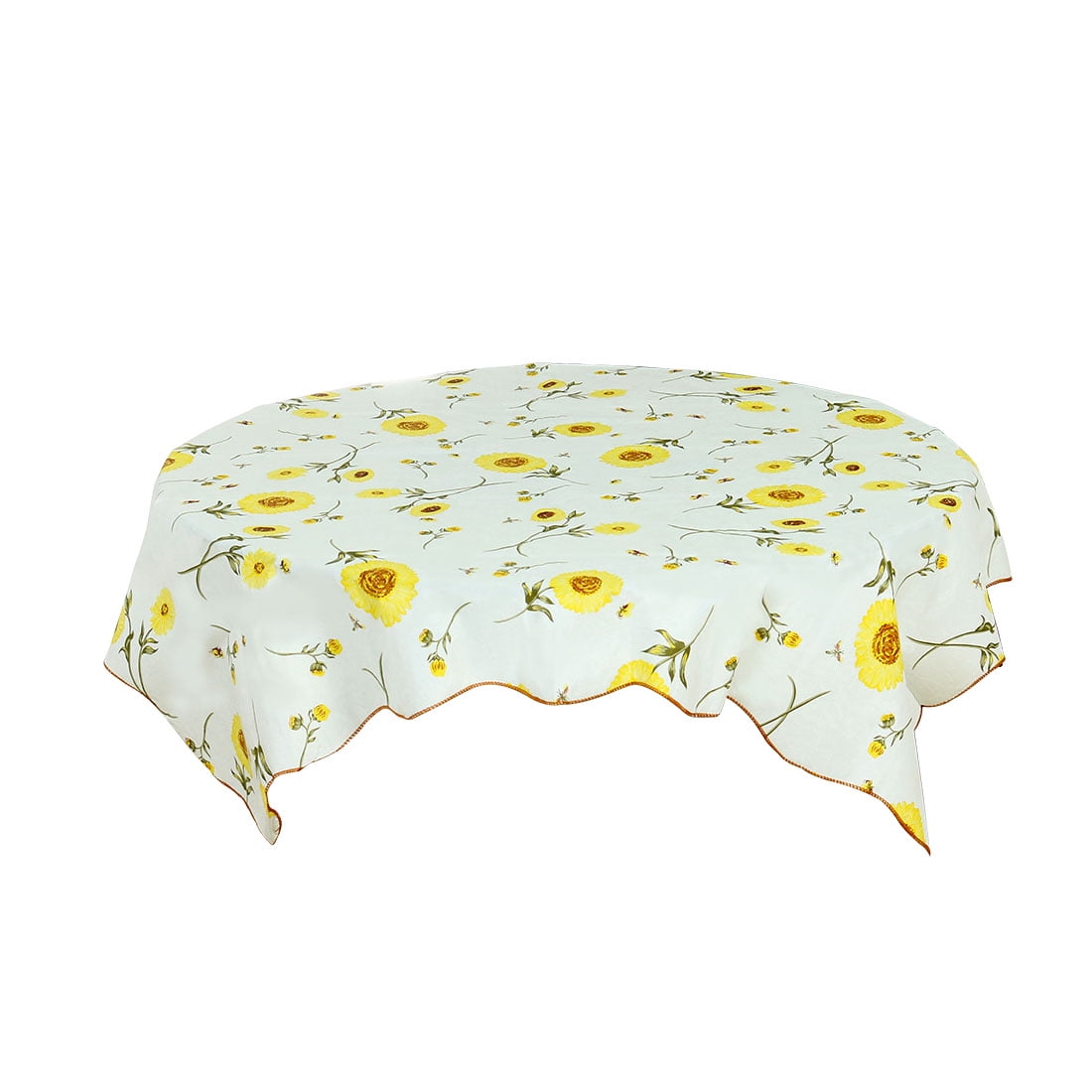 vinyl tablecloth for square table 53 x 53 sunflower print oil
