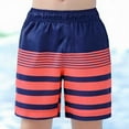 thumbnail image 2 of Gyexs Boys Swim Trunks Size 2-3 4th of July Independence Day Star Graphic Flag Print Swim Shorts Summer Outerwear Swimming Wear Hawaiian Beach Shorts Red, 2 of 6