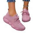 thumbnail image 5 of longantii Women's Casual Shoes Arch Support Chunky Platform Sole Comfortable Walking Sneakers Slip on Loafers European Style Pink, 5 of 5