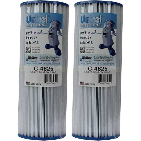 Unicel C-4625 Rainbow In-Line Replacement Spa Cleaner Filter Cartridge (2 Pack)