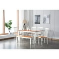 thumbnail image 3 of Boraam Bloomington 6pc Dining Set - White/Honey Oak, 3 of 4