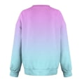thumbnail image 4 of Enjoytime Sweatshirt for Women Printed V-Neck Long Sleeve Blouse Fall Winter Fashion Casual Pullover Sweatshirts with Pockets Sky Blue M, 4 of 5