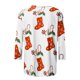 thumbnail image 5 of Camiseta suelta estampada a la moda para mujer, blusa de mangas 3/4, cuello redondo, camisetas informales Pompotops  FGAJ12236, 5 of 5