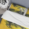 thumbnail image 4 of Designart 'Hand Painted Acrylic Marble with Yellow and Black' Modern & Contemporary Duvet Cover Set, 4 of 4