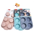 thumbnail image 3 of Milue 6 Holes Silicone Material Cake Moulds DIY Bread Chocolate Desserts Baking Mould, 3 of 15