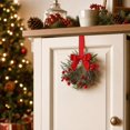 Set of Mini Christmas Wreaths with Bow for Kitchen Cabinet Doors, Small ...