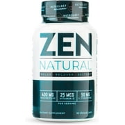 Zen Natural - Natural Magnesium Formula - Relax, Recover & Restore, Boost Performance, Improve Sleep - Enhance Recovery - Vitamin D & L-Theanine - Veggie Caps (30 Serve)