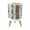 Color 4, variant on Small Trash Can with Lid Rustic Whitewashed Wood Herringbone 1.8 Gallon Dog Proof Trash Can Round Garbage Can Waste Bin Wastebasket for Bathroom Bedroom Living Room