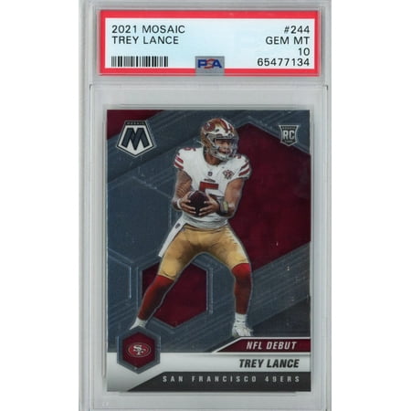 

Graded 2021 Panini Mosaic Trey Lance #244 Rookie RC Football Card PSA 10 Gem Mint