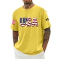 thumbnail image 2 of ibiyuan 250th Anniversary Usa Shirt Mens T Shirts Graphic Men's Shirts Crew Short Sleeve National Flag Print Pullover Tees Men Tops, 2 of 4