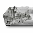 thumbnail image 3 of Paris Soft Flannel Fleece Throw Blanket, View from the Pont Neuf Historical French Landmark Urban Architecture Drawing, Cozy Plush for Indoor and Outdoor Use, 50" x 60", Black and White, by Ambesonne, 3 of 6