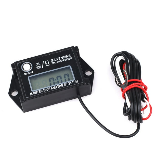 Car Go Kart Digital Waterproof Tachometer Hour Meter with LCD Display