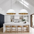 thumbnail image 5 of Industrial Oversized Metal Dome Pendant Light - Modern Farmhouse 31in - White, 5 of 5