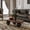 Black + Dark Walnut + MDF + Modern, variant on 40 Inch Cloud Coffee Table Modern Irregular Living Room Center Table with 3 Ball Legs, MDF Round Edge Sofa Tea Table for Apartment Primary Living Space