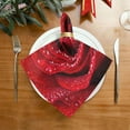 thumbnail image 2 of Coolnut Red Rose Cloth Napkins Set of 6,Reusable Washable Polyester Dinner Table Napkins for Kitchen,Dining,Restaurant,Party Decoration, 2 of 7