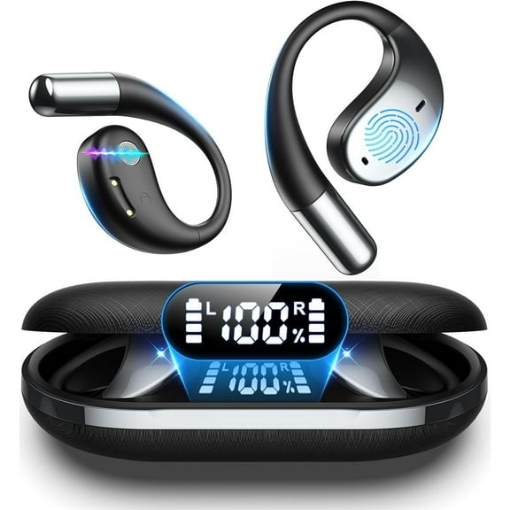 Translation Earbuds Real Time, 6 in 1 AI Translator Earbuds with 144 Languages & Accents, Support 8 Offline, Voice or Video Call, Wireless OWS Translating Earbuds for Travel Business Learning