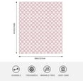 thumbnail image 4 of Throw Blanket Pink Check Bow Pattern Bed 50 x 60 Inch Soft Lightweight Fluffy Warm for Sofa Couch All Seasons Cozy Cover Quilt, 4 of 6