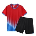 thumbnail image 2 of Hessimy Boys Sport Outfit Summer Clothing Sets Casual Short Sleeve Shirts Round Neck T Shirts Shorts Sets,Jogging Football Tracksuit 7-8 Years, 2 of 5