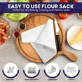 thumbnail image 4 of Linteum Textile Classic White Flour Sack Kitchen Towels 100% Cotton, 6 Pack - 28x29 in, 4 of 6