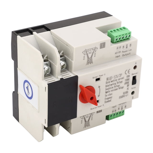 Interruptor de Cambio de Transferencia NikouMX AC110V 100A Doble Potencia