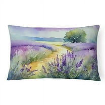 16 x 12 in. Unisex Lavender in Watercolor Fabric Decorative Pillow