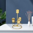 thumbnail image 3 of Candelabros decorativos de metal de 4 brazos para velas cónicas, estilo vintage Dorado, 3 of 8