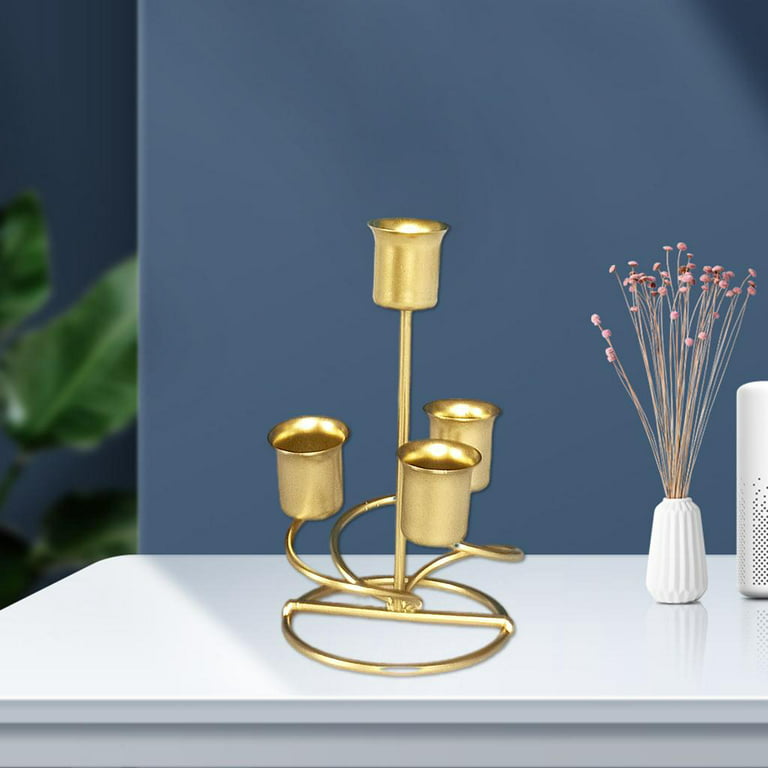 Candlestick Holders Taper Candle Holders Sziqiqi Gold Candle Stick Candle  Holder for Table Centerpiece Wedding Reception Festive Christmas Mantel