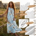 thumbnail image 7 of Jiueut Bird Cherry Blossom Print Maxi Dresses for Women 2026 Vacation Casual Sundresses, Linen Look Sleeveless Maxi Dress for Women with Pockets, Flowy Summer Dress, 3XL, 7 of 7