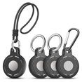 thumbnail image 1 of Paquete de 4 fundas de silicona para llavero y rastreador de mascotas, para Apple Airtag B Afortunado Sencillez, 1 of 5
