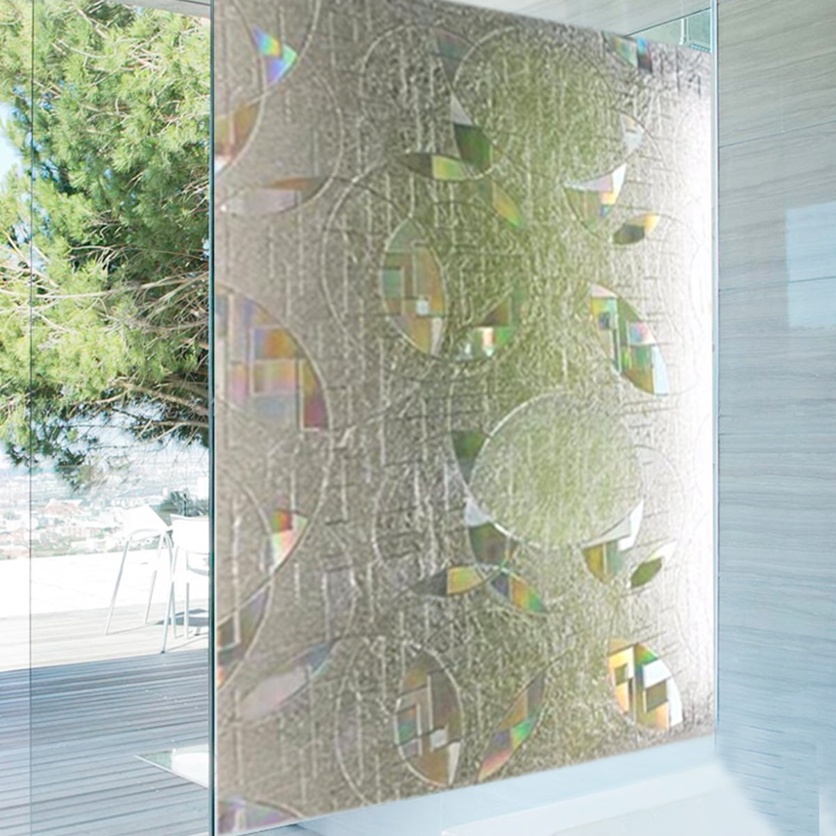3D Static Window Film Sticker Glass Door Privacy Stained PVC Ornament 45*100CM ^