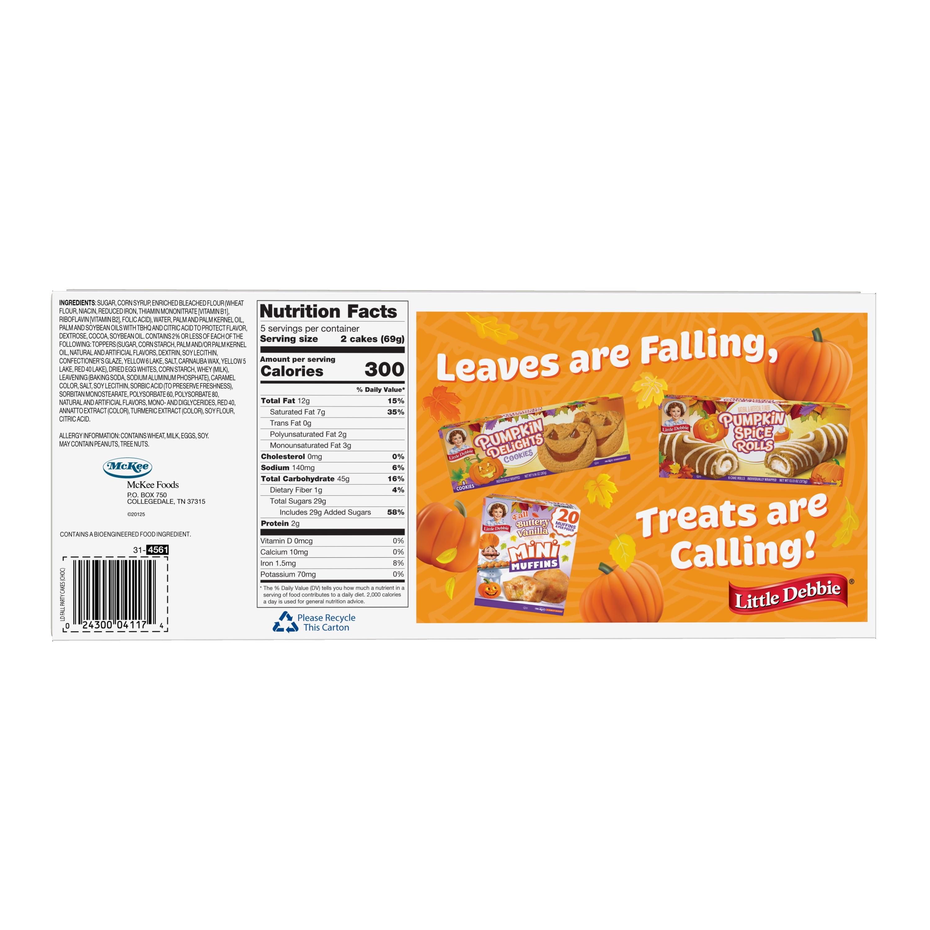 Little Debbie Fall Party Chocolate Snack Cakes, 12.22 oz (10 count)