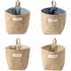 thumbnail image 1 of 4 Pieces Foldable Storage Basket Bag, Cotton Linen Storage Basket Bag, Hanging Storage Bag, 4 Colors, Used to Install Cosmetics, Keys, Toys, Small Items, 1 of 5