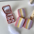 thumbnail image 2 of Xeahung Pink Contact Lens Case Travel Kit Portable Contact Case with Mirror Tweezers Remover Tool Solution Bottle for Daily Outdoor Office, 2 of 5