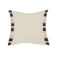 thumbnail image 5 of Laddha Home Designs Striped Loomed Square Cotton Throw Pillow Cover - 20" - Gray and White, 5 of 9