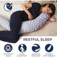 thumbnail image 3 of Gris-Corazón Blanco, Almohada de Lactancia y Embarazo para Dormir Almohada Corporal Reductora Multifuncional Mujer Embarazada Algodón Extraíble, 3 of 5